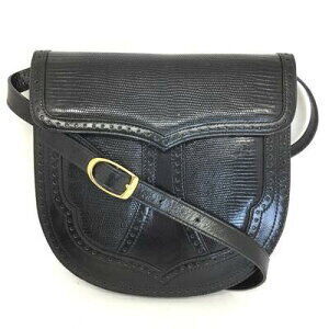 SAINT LAURENT Yves Leather Shoulder Bag Black